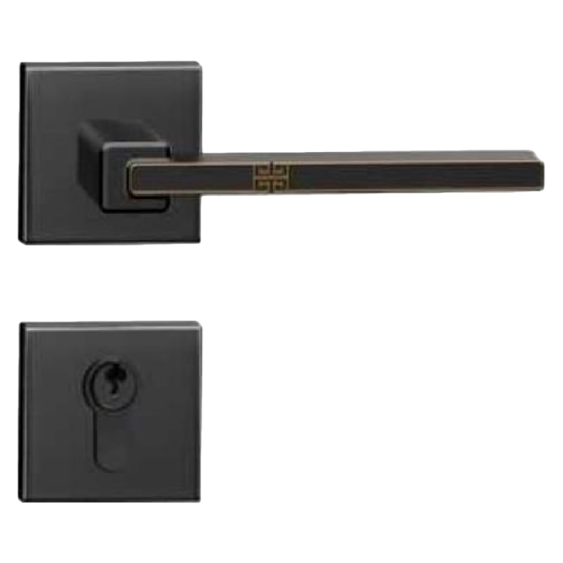 C2新中式门锁黑古铜