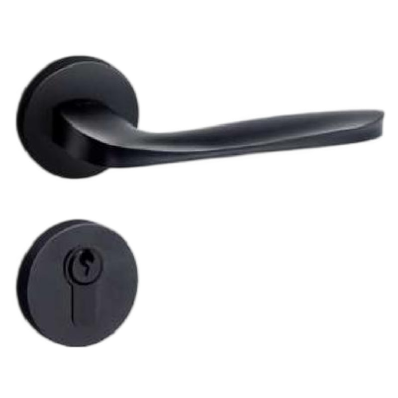 QX12现代简约门锁哑黑