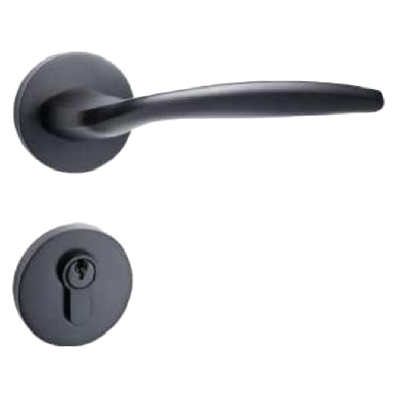 QX04现代简约门锁哑黑