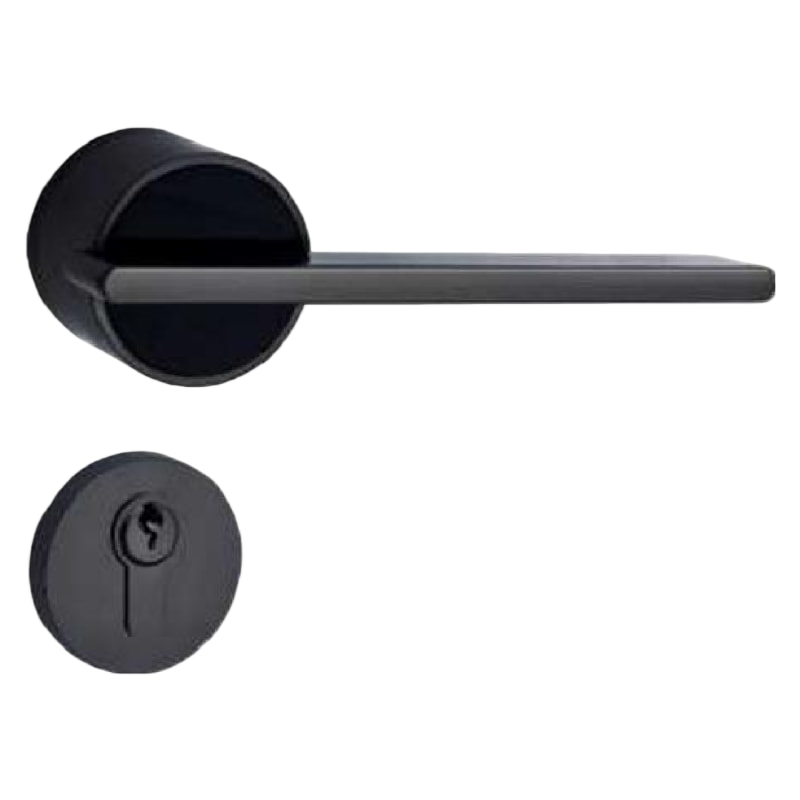 QX05现代简约门锁哑黑